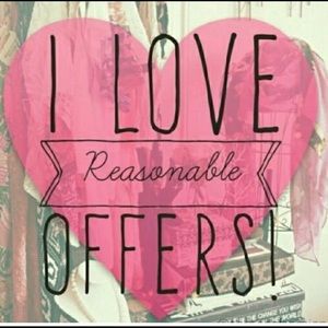 I welcome reasonable offers.